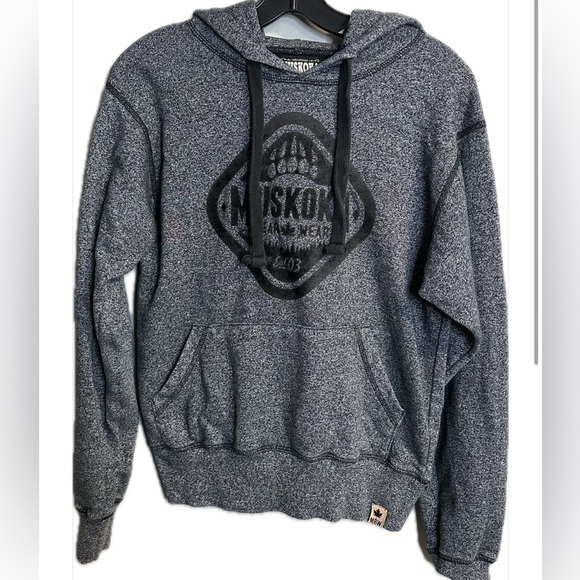 Muskoka Bear Wear Gray Unisex Hoodie Size XS - Picture 1 of 3